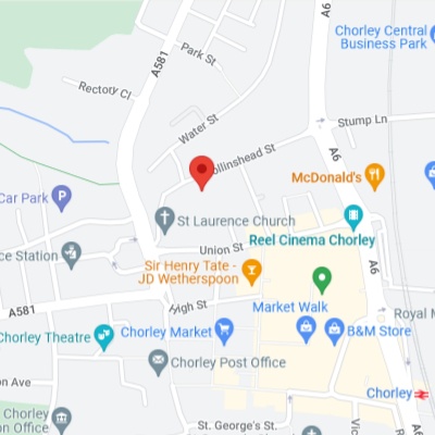 Map of Chorley, Lancs